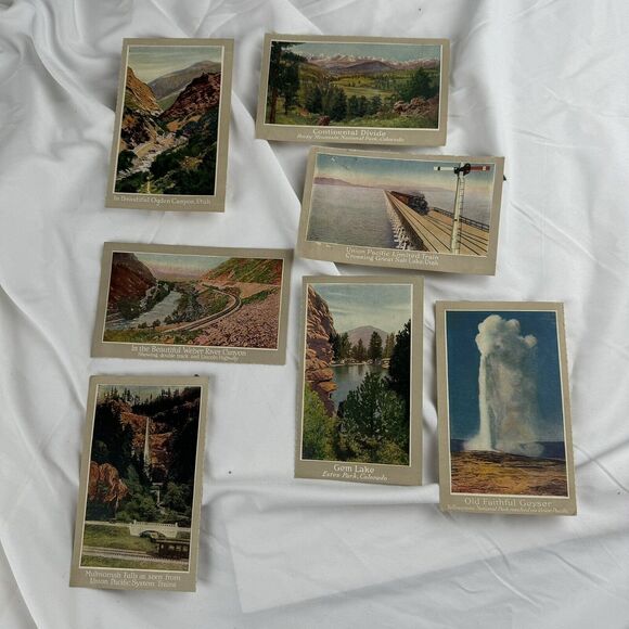 Other - Union Pacific System Pictorial Post Card Lot Old Faithful Continental Divide